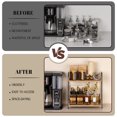 thumbnail image 3 of ANBOXIT Countertop Coffee Station Organizer, 2 Tier Wooden Shelf for Coffee Bar Accessories, Condiment Storage Caddy for Kitchen, Home, Office - Brown, 3 of 7