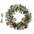thumbnail image 2 of 3 pcs Christmas Hanging Wreath Artificial Red Berries Wreath Party Decoration, 2 of 6
