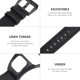 thumbnail image 3 of EeaseMX Correa de reloj de cuero con hebilla chapada en acero inoxidable, repuesto para reloj inteligente, compatible con TOMTOM Runner 3 (negro), 3 of 8