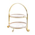 thumbnail image 1 of KEINXS Stand Tiered Serving Display Metal Rack Round Snack Cupcake Holder Plate Pastry Dessert Platter, 1 of 6