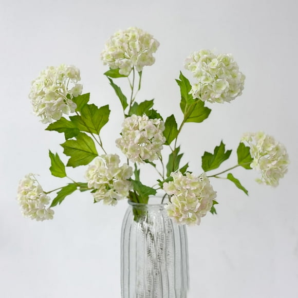 Bola de nieve artificial, flor de viburnum, YalZoneMet, 4 unidades