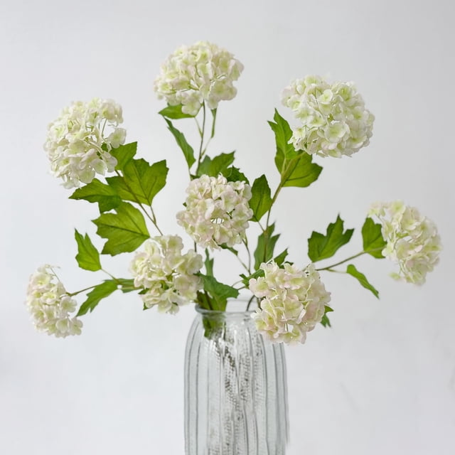 Bola de nieve artificial, flor de viburnum, YalZoneMet, 4 unidades