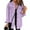 Purple, variant on Stichou Denim Jackets for Women Trendy Oversized Button Up Frayed Hem Shacket Long Sleeve Denim Jean Jacket Purple XL
