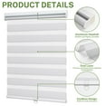 thumbnail image 3 of MiLin Cordless Zebra Blinds Light Filtering Zebra Windows Shades Dual Layer Free-Stop Roller Shades Privacy Reduce Noise Zebra Shades for Windows (Light Filtering Light Grey, 26 1/2" W X 72" H), 3 of 7
