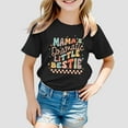 thumbnail image 2 of PMVFHDE T-Shirts Graphiques à Manches Courtes pour Filles T-Shirts Robe d'Été pour Filles Impression Goût Col Rond T-Shirt Décontracté Ample à Manches Courtes Noir, 8-9 Ans, 2 of 4