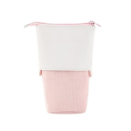 

lulshou Pen Pencil Telescopic Holder Stationery Case Corduroy Stand-up Transformer Bag