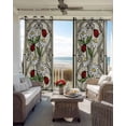 thumbnail image 3 of Animal Flowers Blackout Curtains 96 Inch Length 2 Panels Set, Vintage Country Glass Daisy Floral Plant Full Shading Curtains for Windows, Blackout Curtains for Bedroom Living Room 52"x96", 3 of 8