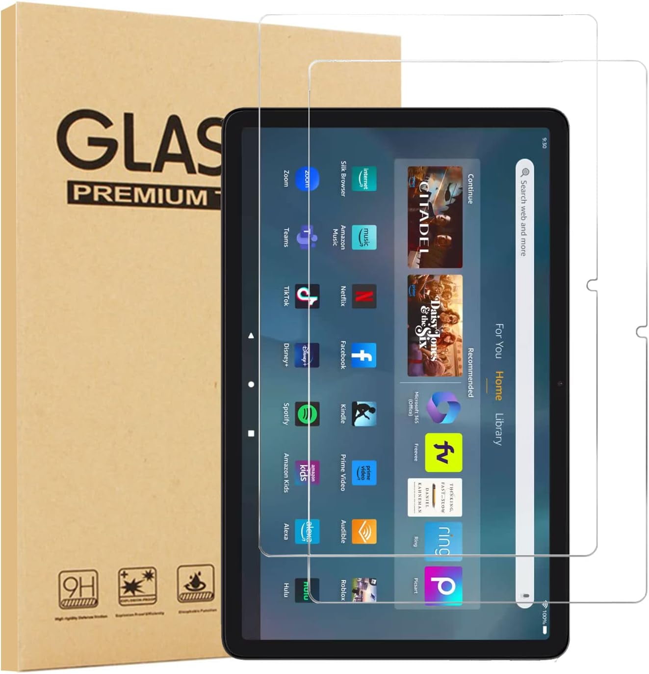 [2 Pack] EliteGadget Glass Screen Protector For Amazon Fire Max 11