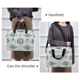 thumbnail image 6 of 16" Laptop Briefcase for Work Travel Laptop Shoulder Bag Carrying Handbag Laptop Case Elegant and Timeless Blue Flower, 6 of 8