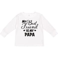 thumbnail image 3 of Inktastic My Best Friend is My Papa with Hearts Boys or Girls Long Sleeve Toddler T-Shirt, 3 of 5
