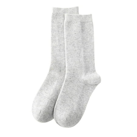 Women Casual Home Socks Winter Stockings for Women Warm Wool Socks Solid Stockings for Women Lingerie Plus Size Color Mid Calf Socks Clothing Shoes & Accessories Stockings a-Grey A Stockings