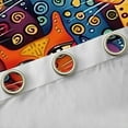 thumbnail image 4 of jejeloiu Colorful Cartoon Cat Black Out Curtains,Bohemian Kitten Animal Curtains Pack of 2 (42x63 Each),Multicolor Boho Exotic Style Bedroom Curtains For Girl Boys,Ultra Soft Home Decor, 4 of 6