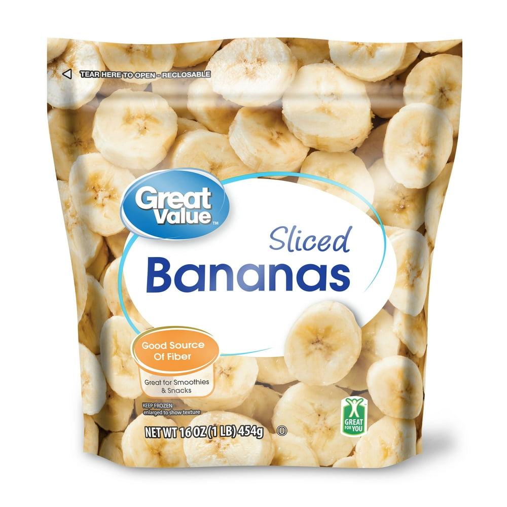 Great Value Frozen Sliced Bananas, 16 oz