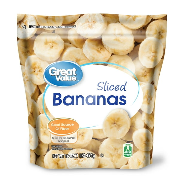 Great Value Frozen Sliced Bananas, 16 oz - Walmart.com ...