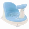 thumbnail image 1 of Silla de ducha para bebés plegable, suave, con asa desmontable, PP, resistente a la piel, para baño, color azul cielo, 1 of 14