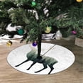thumbnail image 2 of FMSHPON Deer Forest Xmas Christmas Tree Skirt Stand Mat for Holiday Party Decoration Indoor Outdoor 36 inches, 2 of 3