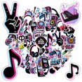 thumbnail image 1 of 35pcs-50pcs Neon Music Stickers Instrument Graffiti Vinyl PVC Stickers for Luggage Suitcase Phone, 1 of 5