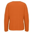 thumbnail image 5 of Holzkary Long Sleeve Tops for Women Fall Fashion Outfits 2025 Crewneck Knit Basic Tee Shirts Business Casual Tops New Round Neck Loose T Shirts Comfortable Commute Fashion Lady T Shirt Orange Xxl, 5 of 5