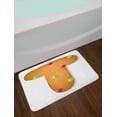 thumbnail image 2 of Christmas Alphabet Bath Mat, Cookie Letter T with Xmas Colors Polka Dots Gingerbread, Plush Bathroom Decor Mat with Non Slip Backing, 29.5" X 17.5", Ginger Vermilion and Green, by Ambesonne, 2 of 2