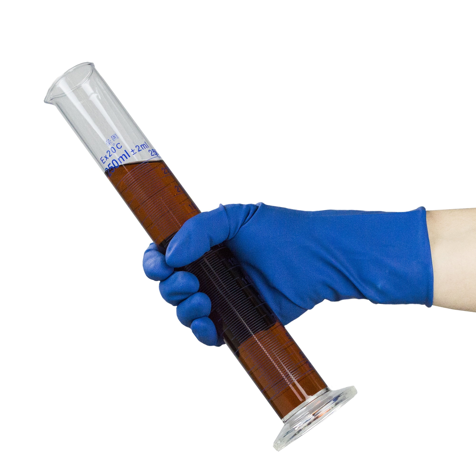 AMMEX Medium Powder Free Heavy Duty Latex Gloves Case of 500 12 mil Blue Disposable GPLHD84100 Industrial