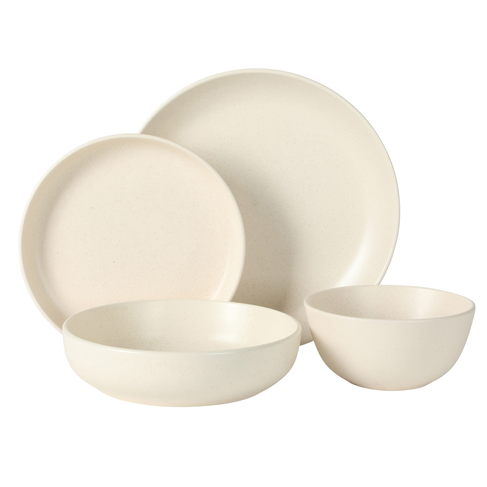 Gibson Elite Leeds Court 16-Piece Beige Stoneware Dinnerware Set