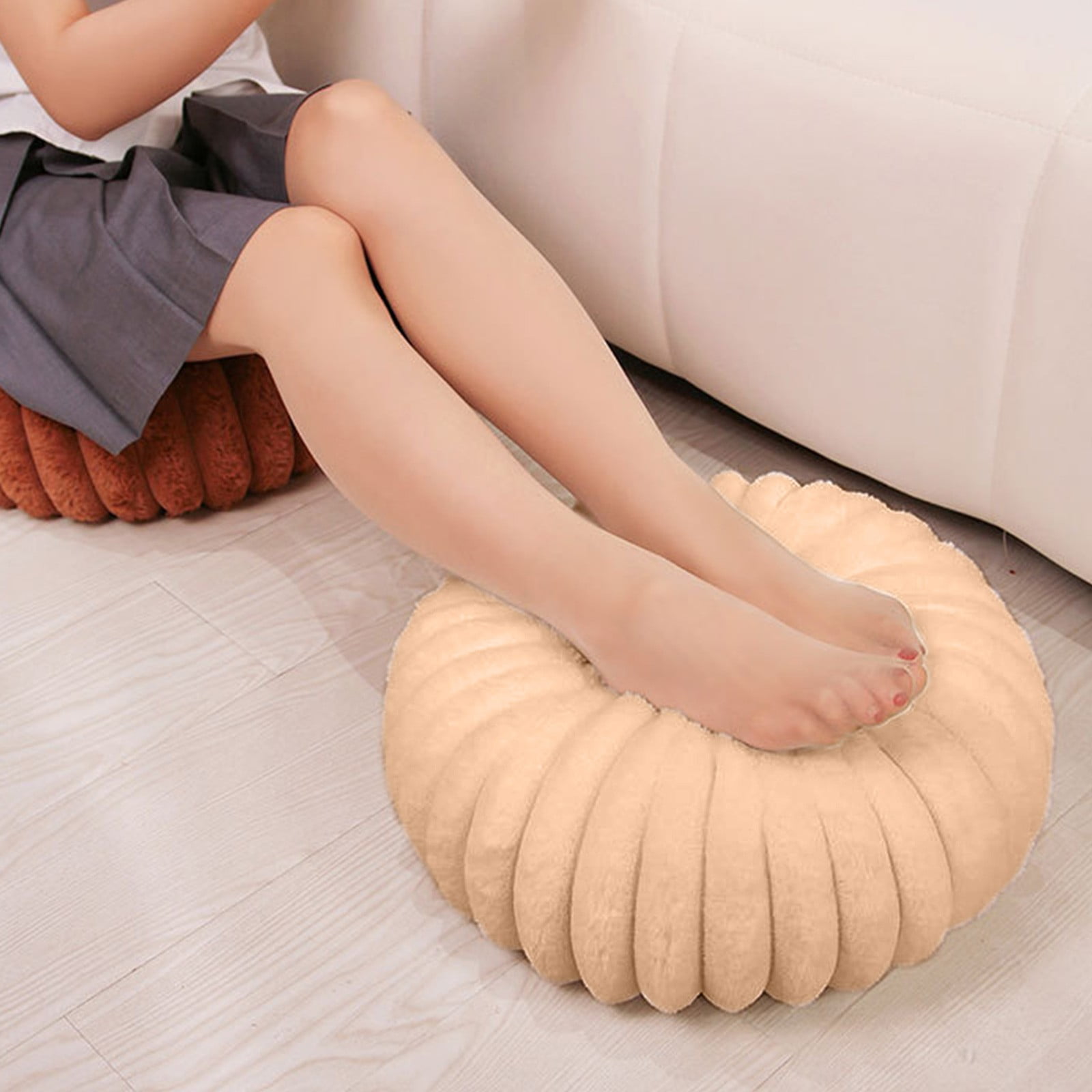 Hvmvliv 13.77x13.77x5.9in Throw Pillow for Couch Pumpkin Cushion Sofa Decorative Cushion Pumpkin Sofa Pillow Lazy Person Pillow Living Room Pillow Tatami Khaki