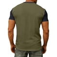 thumbnail image 6 of Afdoent T Shirts For Men Short Sleeve Pocket T-Shirt Comfortable Crew Neck Casual Color Block Top Soft Breathable Daily Wear Tee Summer Vacation Soft Top, 6 of 7