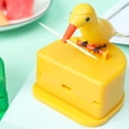 thumbnail image 1 of Oleegame 1PC Stainless Steel Cutlery Set Cute Hummingbird Toothpick Dispenser Cleaning Teeth Toothpick Bucket Yellow, 1 of 8