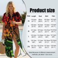 thumbnail image 6 of FUIALDOLG Polynesian Flowers Womens Swimsuit Coverup Long Maxi Button Down Summer Beach Bikini Bathing Suit Cover Up Dress, 6 of 6