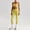 Yellow, variant on PISONIC Womens Workout Sets Criss Cross Open Sports Bras and High Waist Leggings Sets Pilates 2 Piece Outfits for Women
