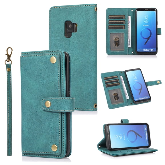For Samsung Galaxy S9 PU TPU Horizontal Flip Leather Case with Holder & Card Slot & Wallet &