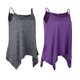 thumbnail image 4 of las mujeres atractivas correa de espagueti tops cuello en v plisada camisola púrpura 3xl Sunnimix tirante de espagueti sin mangas, 4 of 8