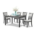 thumbnail image 4 of New Classic Furniture Gia 6-Piece Wood Dining Table Set in Gray, 4 of 10