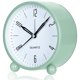 thumbnail image 1 of Reloj despertador analógico, esfera grande de 4 pulgadas, reloj despertador minimalista redondo de metal, reloj despertador de cabecera de moda, sin tictac, silencioso, funciona con pilas (negro), 1 of 4