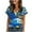 Sea Blue, variant on qucoqpe Womens Summer Tops Fashion Floral Printed Short Sleeve T Shirts Casual V Neck Cute Trendy Tunic Blouses