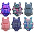 thumbnail image 6 of My Pool Pal Girl's Swimwear Flotation Life Vest Swimsuit - 79303 (Blue Seersucker, Small (30-40 lbs)), 6 of 7