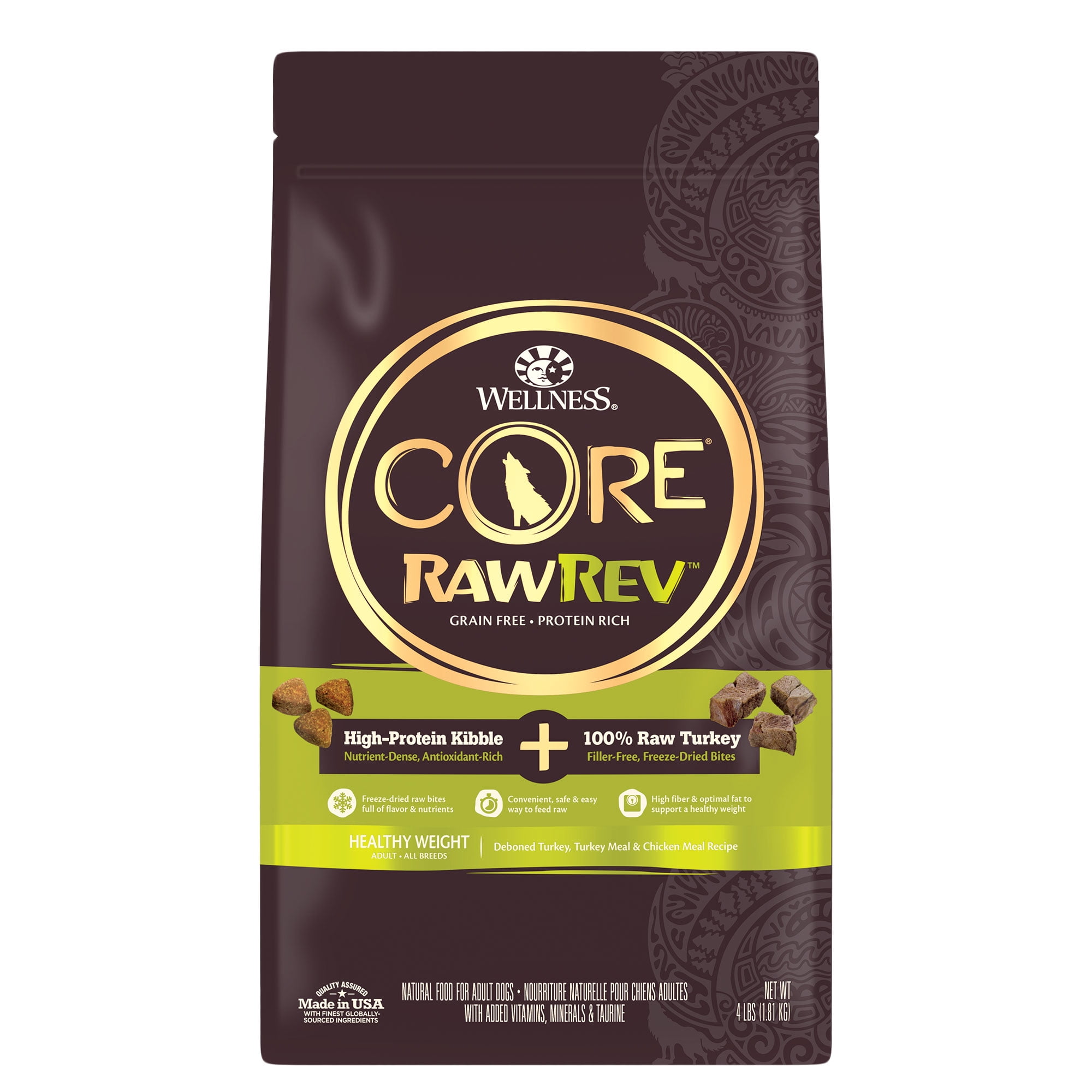 Wellness CORE RawRev Grain Free Natural Dry Dog Food, Healthy Weight