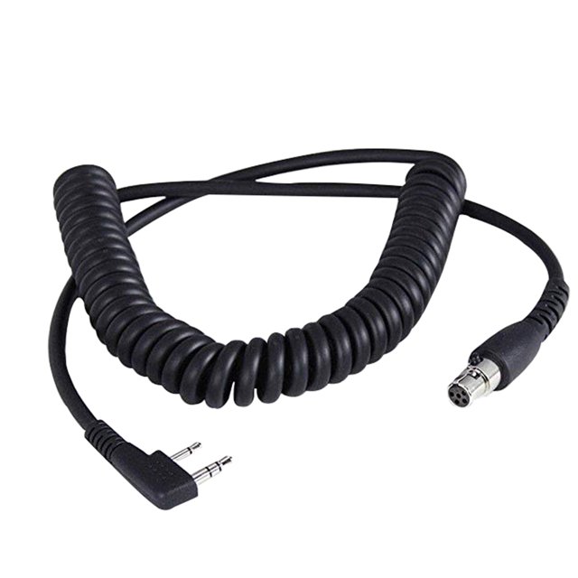 Methold Repuesto para radios portátiles HYT Relm, auriculares, radios resistentes CC-, cable en espiral de 2 pines a 5 pines Teléfono y Comunicación