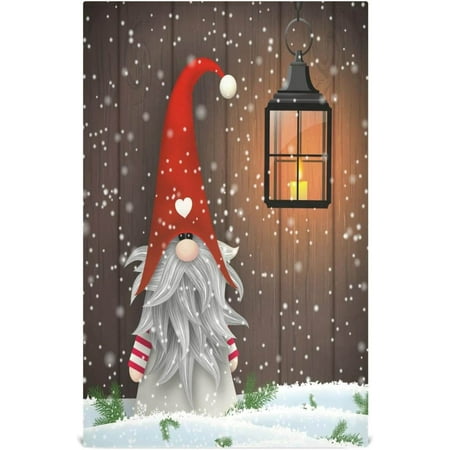 

Hyjoy Christmas Cute Santa Claus and Lights Kitchen Dish Towel Set Drying Kitchen Towels Tea Towels Gift Set for Drying Cleaning Cooking Baking 4Pcs