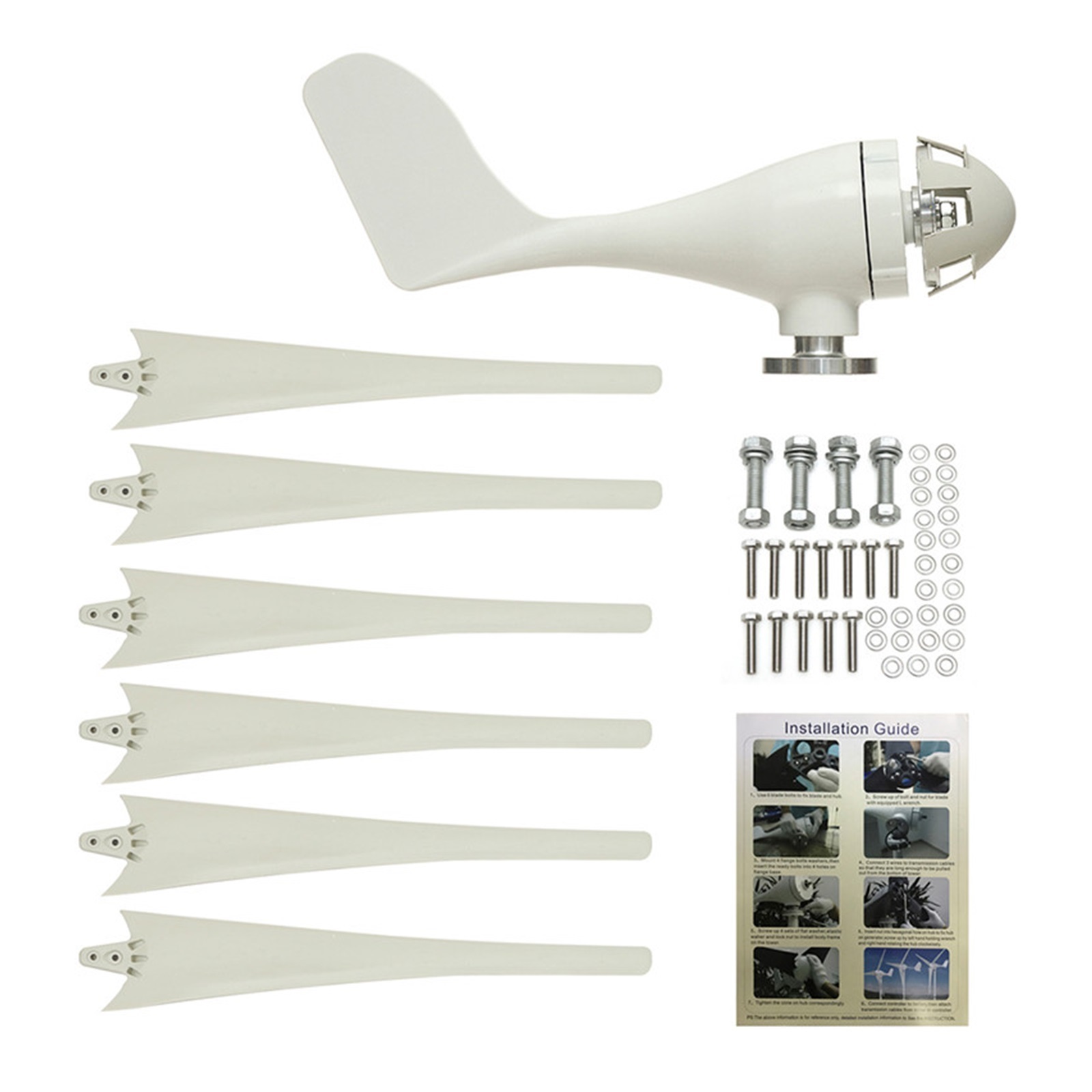 9000W Horizontal Wind Generator 12/24/48V 6 Blades Wind Turbines Generator Windmill Energy Turbines Charge For Home Or Camping