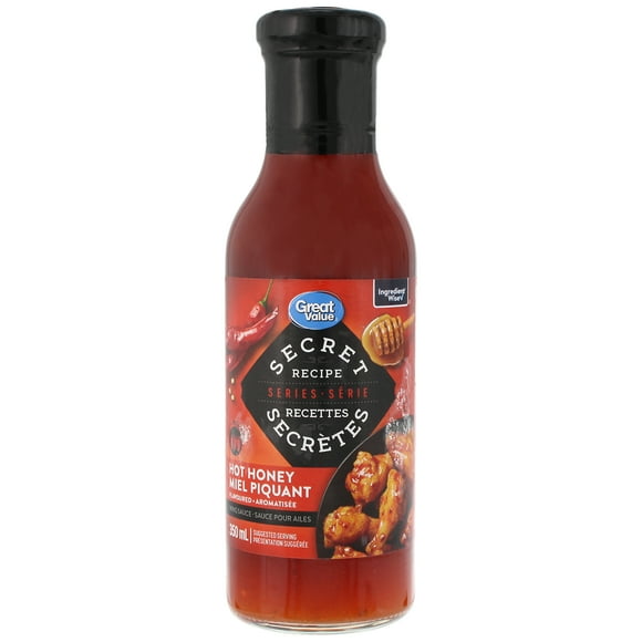 Sauce pour ailes aromatisée au miel piquant Série Recettes Secrètes Great Value 350 ml