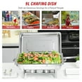 thumbnail image 4 of EVGTTI Chafing Dish Buffet Set, 8Qt 10 Pack Stainless Steel Rectangular Catering Warmer Set with Water Pan for Parties, Events, Wedding, Camping, Dinner, 4 of 8
