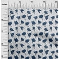 thumbnail image 1 of oneOone Velvet Navy Blue Fabric Florals Craft Projects Decor Fabric Printed By The Yard 58 Inch Wide, 1 of 4
