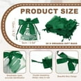thumbnail image 2 of Uxcell 20 Count Bow Organza Gift Bags, Wedding Favor Bag Dark Green 3.5" x 4.7", 2 of 7