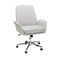 OFM Modern Fabric Upholstered Swivel Office Chair, Cushioned Arm Chair, in Gray (733-F-GRY)