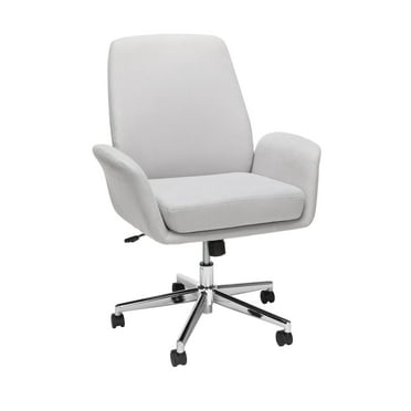 OFM Modern Fabric Upholstered Swivel Office Chair, Cushioned Arm Chair, in Gray (733-F-GRY)