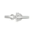 thumbnail image 3 of 1/12 Carat Natural Diamond Infinity Side Cross Purity Ring for Women in 925 Sterling Silver (H-I, I2-I3, 0.08 cttw) Engagement Wedding Promise Band Ring Size 8 by Lavari Jewelers, 3 of 5