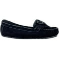 thumbnail image 3 of Clarks Holly Folded Tongue Moccasin Slipper Indoor Outdoor House Slippers Black (Black, 7), 3 of 3