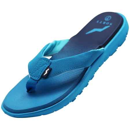 

NORTY Womens Flip Flops Adult Female Thong Sandals Blue - Runs 1 Size Small