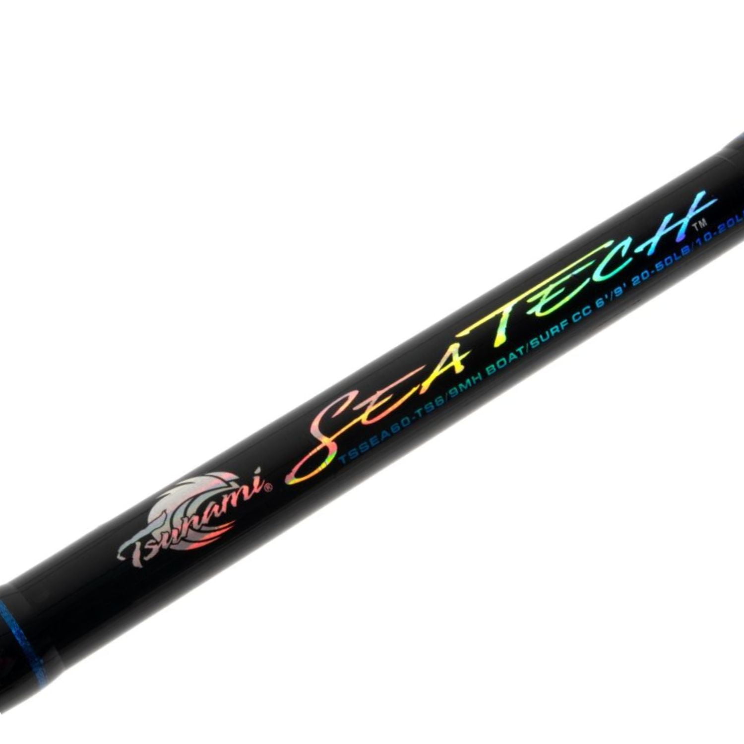 Tsunami Saltwater Spinning Fishing Combo, 7', 2-Piece - Silver/Black